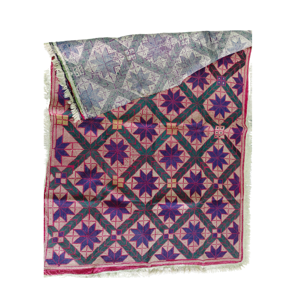 Handmade Nakshi Kantha Quilt - Image 2