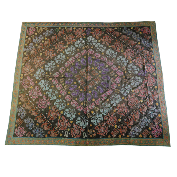 Vintage Embroidered Queen Size Bedsheet